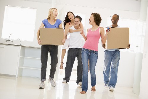 Moving van service helping with a local Lampton house move