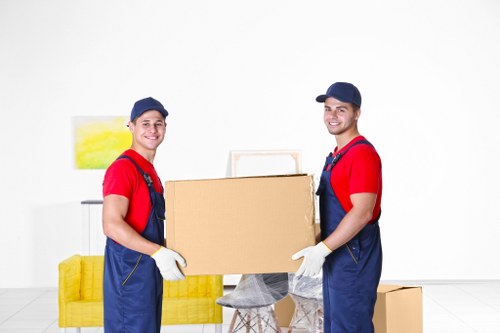 Furniture being carefully loaded for a local removals job