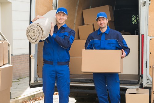 Local moving team preparing for a Lampton house move