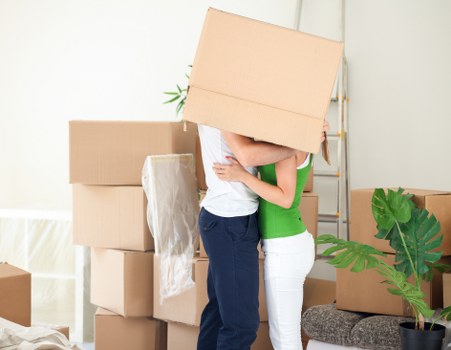 Removal truck hire setup for household boxes and furniture
