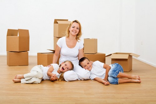 Local team moving office furniture and equipment