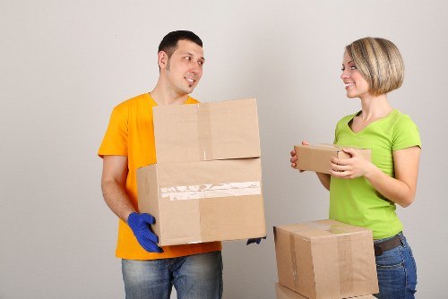 Assisted moving van transport for boxes and household items in Lampton