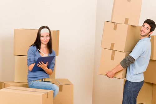Careful handling of furniture and boxes during a Lampton removal